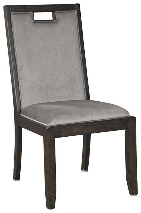 Hyndell - Gray / Dark Brown - Dining Uph Side Chair (Set of 2) - Simple Home Plus