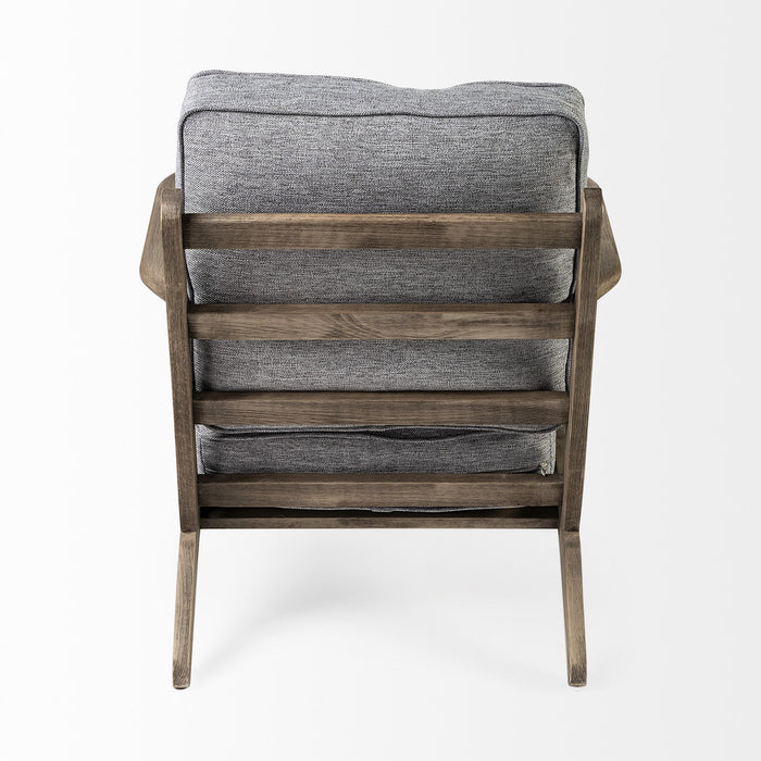 Fabric Arm Chair - Gray / Brown