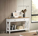 Hollis - 2-drawer Wood Entryway Console Table - Brown And White - Simple Home Plus