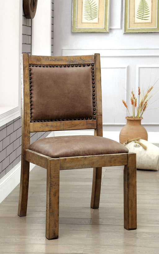 Gianna - Side Chair (Set of 2) - Rustic Oak / Brown - Simple Home Plus