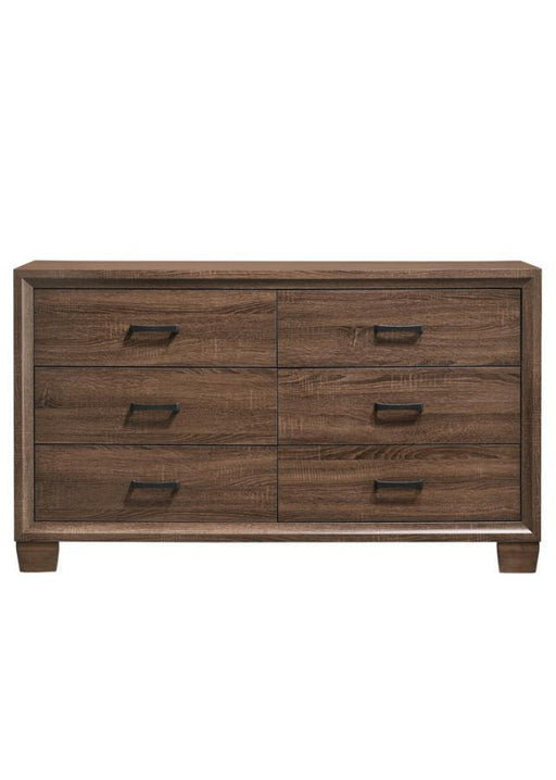 Brandon - 6-Drawer Dresser - Medium Warm Brown - Simple Home Plus