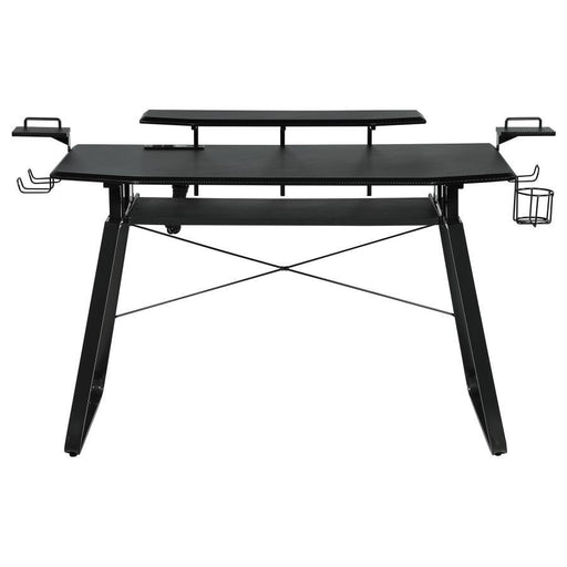 Alfie - Gaming Desk With USB Ports - Gunmetal - Simple Home Plus