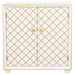 Belinda - 2-Door Accent Cabinet - White And Gold - Simple Home Plus