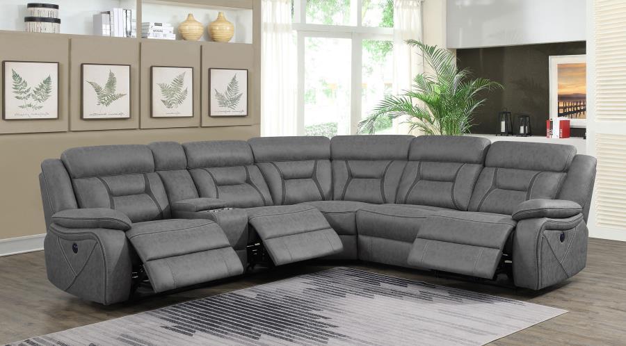 Higgins - Four-Piece Upholstered Power Sectional - Simple Home Plus