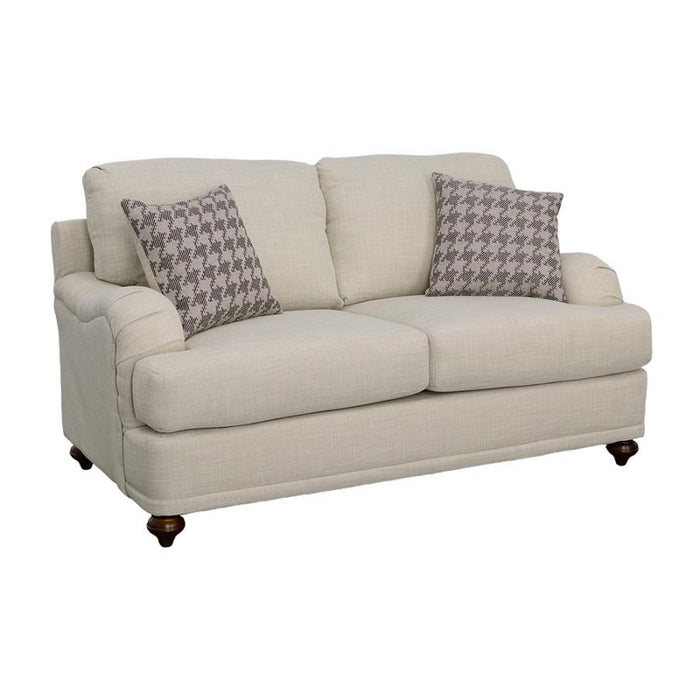 Glenn - Cushion Back Loveseat - Light Gray - Simple Home Plus