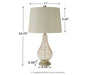 Latoya - Beige - Glass Table Lamp - Simple Home Plus