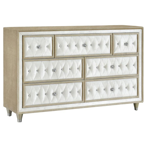 Antonella - 7-Drawer Upholstered Dresser - Simple Home Plus