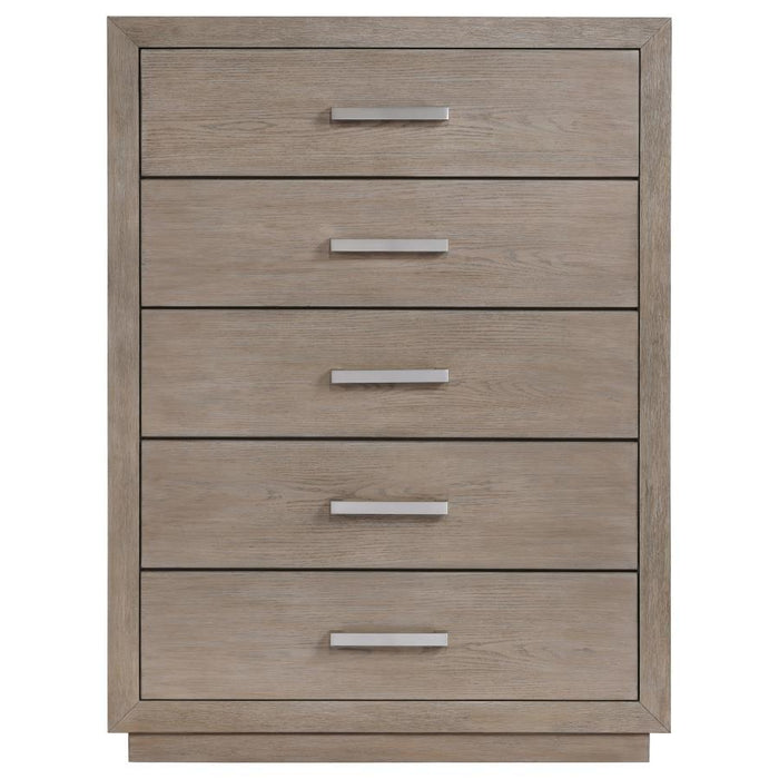 Kenora - 5-Drawer Bedroom Chest - Barley Brown