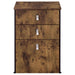 Estrella - 3-Drawer File Cabinet - Antique Nutmeg And Gunmetal - Simple Home Plus