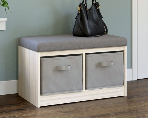 Blariden - Gray / Natural - Storage Bench - Simple Home Plus