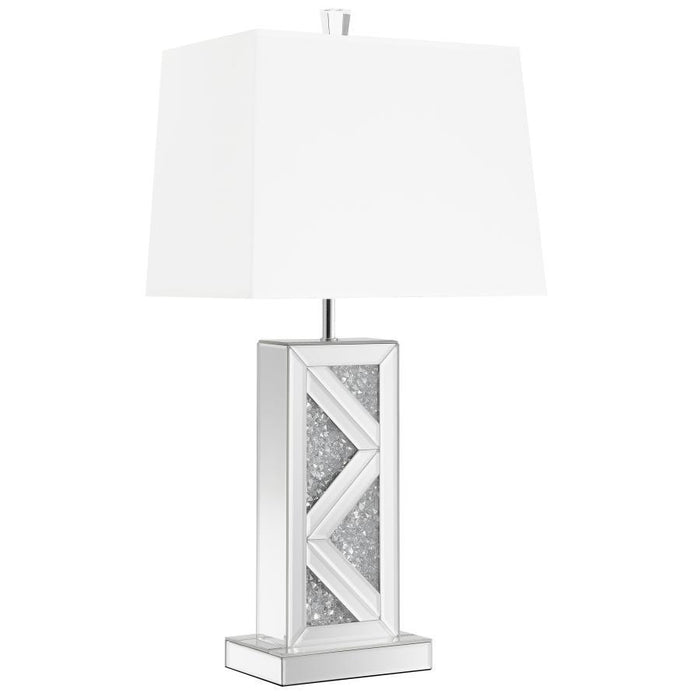 Carmen - Geometric Base Table Lamp - Silver - Simple Home Plus