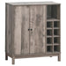 Cheyenne - 2-Door Wine Cabinet With Stemware Rack - Weathered Acacia - Simple Home Plus