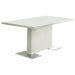 Anges - T-Shaped Pedestal Dining Table - Glossy White - Simple Home Plus