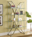 Larson - 4-Tier Bookcase - Chrome And Clear - Simple Home Plus