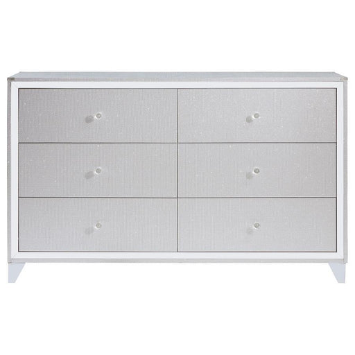 Larue - 6-Drawer Dresser - Silver - Simple Home Plus