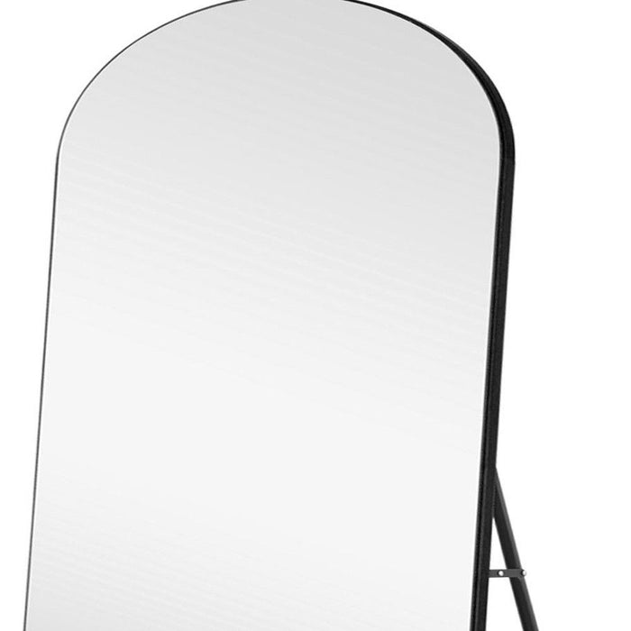 71" Arch Wood Frame Full Length Standing Mirror - Black