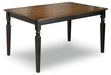 Owingsville - Black / Brown - Rectangular Dining Room Table - Simple Home Plus