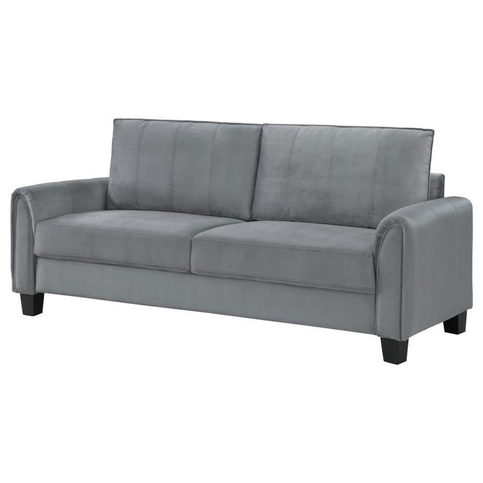 Davis - Upholstered Rolled Arm Sofa - Grey