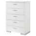 Felicity - 5-Drawer Chest - Glossy White - Simple Home Plus