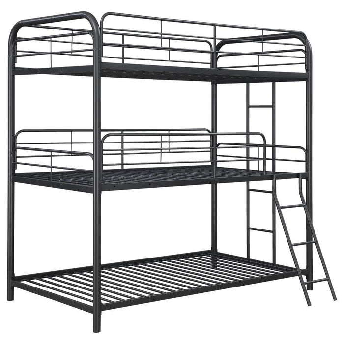 Garner - Triple Bunk Bed With Ladder - Simple Home Plus