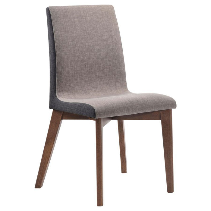 Redbridge - Upholstered Side Chairs (Set of 2) - Gray And Natural Walnut - Simple Home Plus