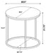 Lainey - Faux Marble Round Top End Table - Gray And Gunmetal - Simple Home Plus