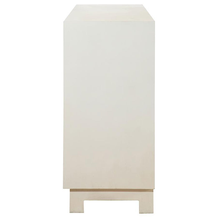 Voula - Rectangular 4-Door Accent Cabinet - White And Gold - Simple Home Plus