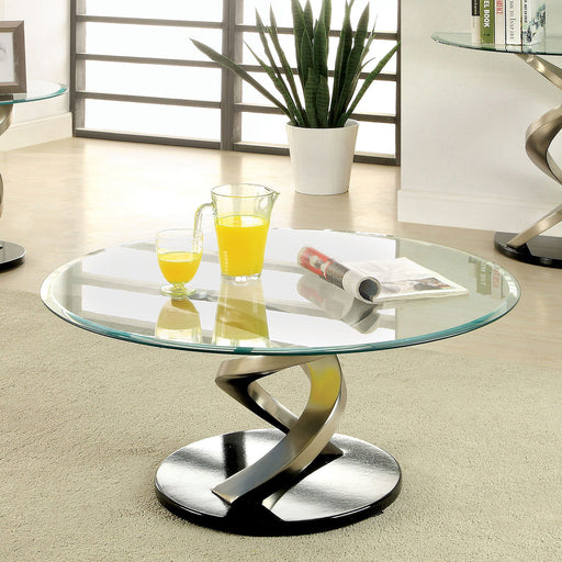 Nova - Coffee Table - Satin Plated / Black - Simple Home Plus