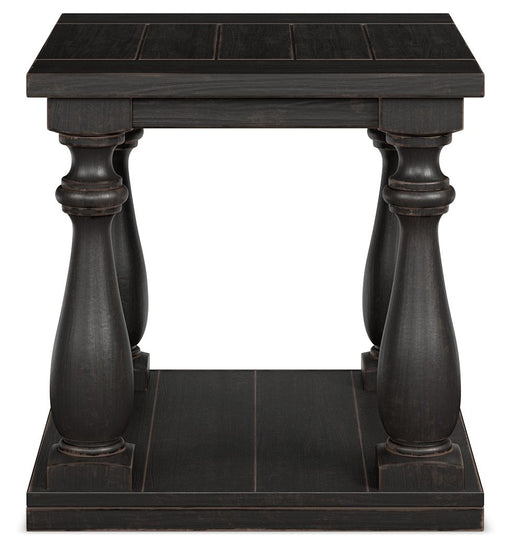 Mallacar - Black - Rectangular End Table - Simple Home Plus