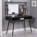 Jessie - Writing Desk With USB Ports - Black And Gunmetal - Simple Home Plus