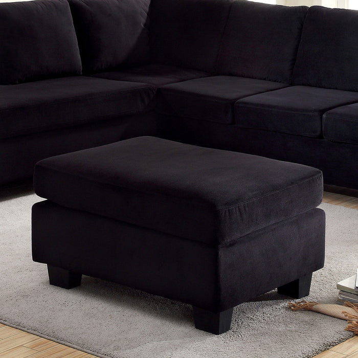 Lomma - Ottoman - Black - Simple Home Plus