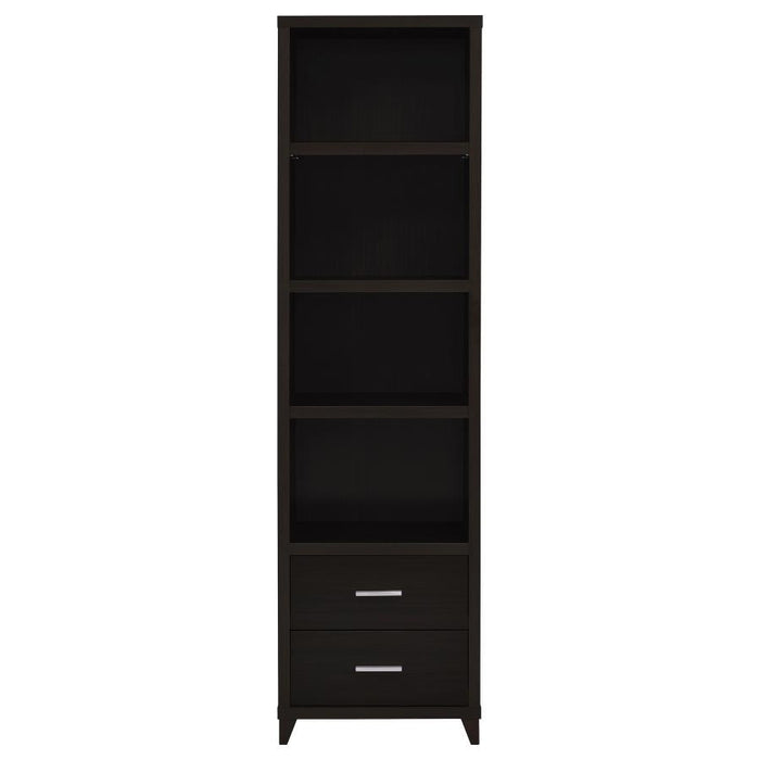 Lewes - 2-Drawer Media Tower - Cappuccino - Simple Home Plus