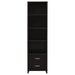 Lewes - 2-Drawer Media Tower - Cappuccino - Simple Home Plus