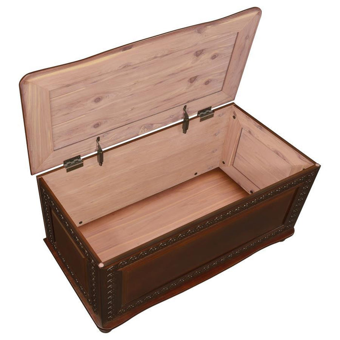 Finlay - Flip Open Storage Cedar Chest - Deep Tobacco - Simple Home Plus