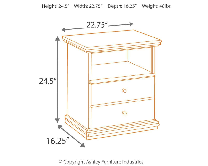 Maribel - Black - One Drawer Night Stand - Simple Home Plus