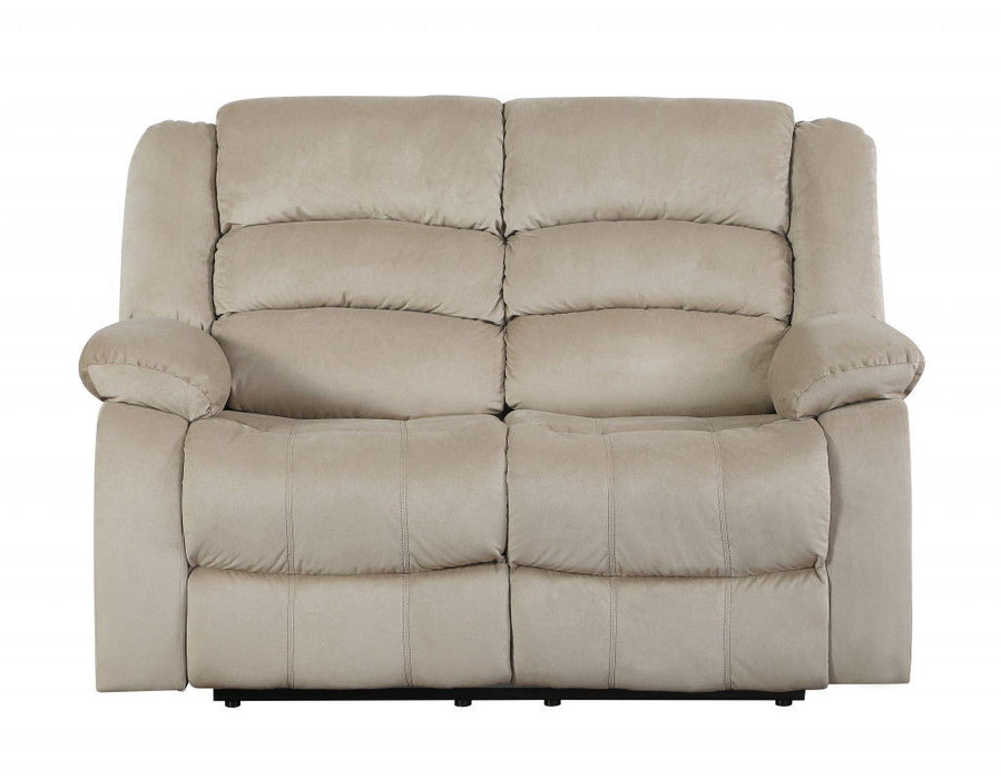 Three Piece Indoor Microsuede Six Person Seating Set - Beige