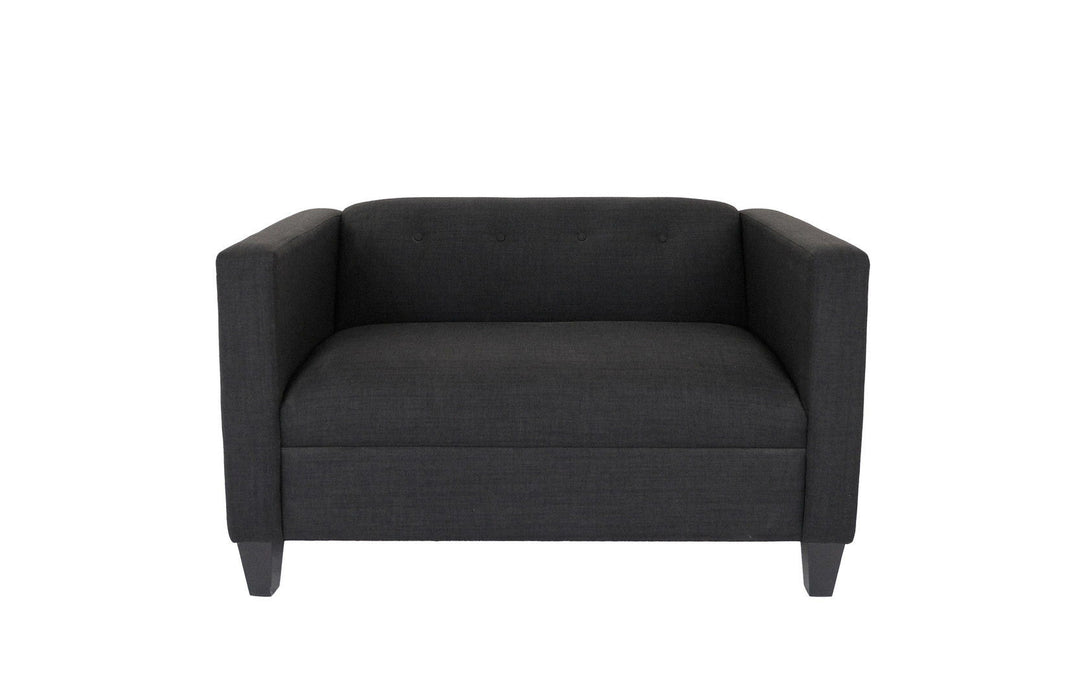 Loveseat - Black / Dark Brown