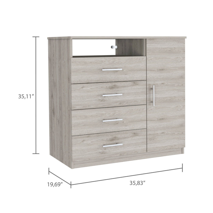 Four Drawer Dresser - Light Gray