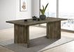 Tyler - Rectangular Double V-Leg Dining Table - Mango Brown - Simple Home Plus