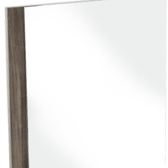 39" Veneer And Glass Mirror - Gray