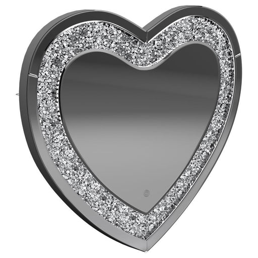 Aiko - Heart Shape Wall Mirror - Silver - Simple Home Plus