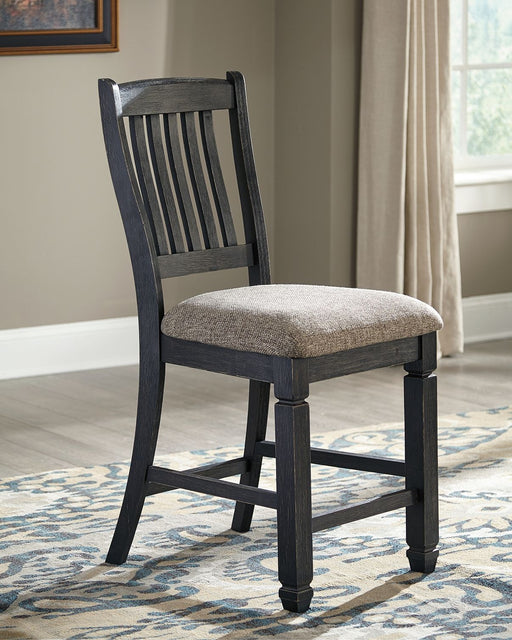 Tyler - Black / Grayish Brown - Upholstered Barstool (Set of 2) - Simple Home Plus