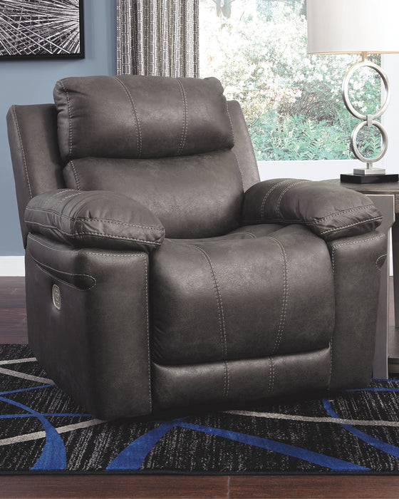 Erlangen - Dark Gray - Pwr Recliner/Adj Headrest - Simple Home Plus