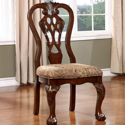 Elana - Side Chair (Set of 2) - Brown Cherry / Brown - Simple Home Plus