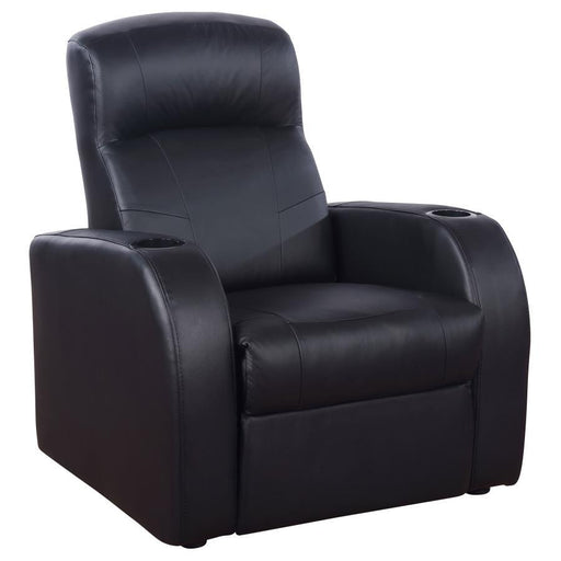 Cyrus - Home Theater Upholstered Recliner - Black - Simple Home Plus