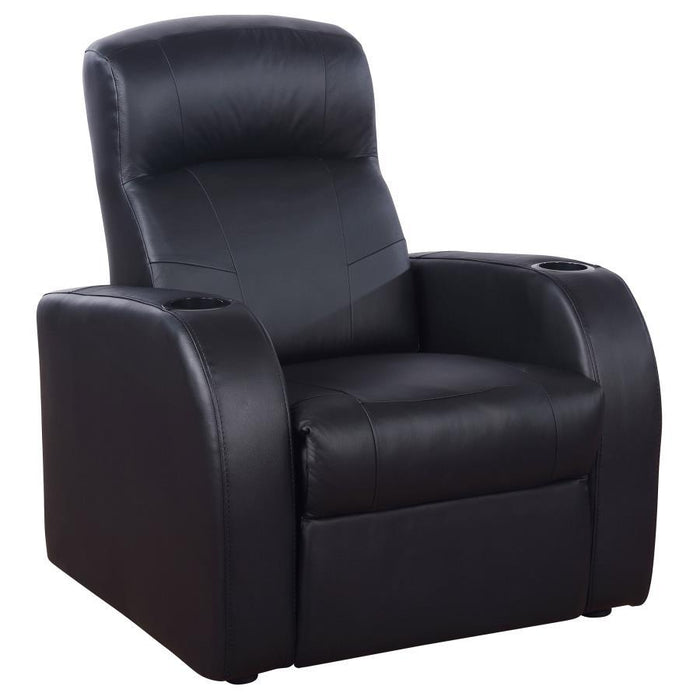 Cyrus - Home Theater Upholstered Recliner - Black - Simple Home Plus