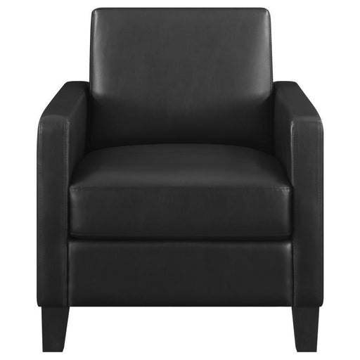 Julio - Upholstered Accent Chair With Track Arms - Black - Simple Home Plus