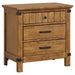 Brenner - 3-Drawer Night Stand - Rustic Honey - Simple Home Plus