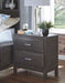 Caitbrook - Gray - Two Drawer Night Stand - Simple Home Plus