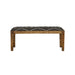 Lamont - Rectangular Upholstered Bench - Natural And Navy - Simple Home Plus